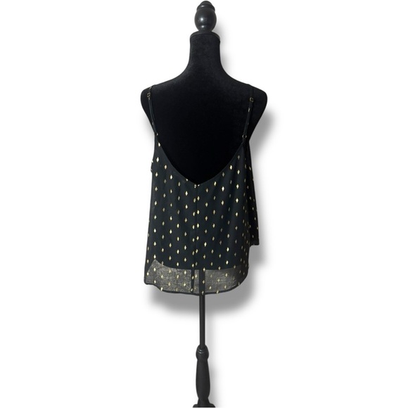 Adore Me Black Lace Cami w/ Gold Accents Adjustable Straps Black Lace Loose Fit - Picture 16 of 16